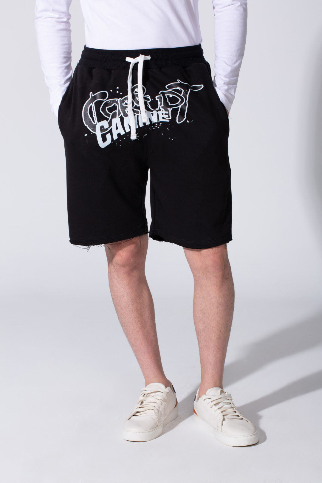 CORRUPT CANINE LOGO PRINT MELTON SHORT