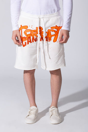 CORRUPT CANINE LOGO PRINT MELTON SHORT