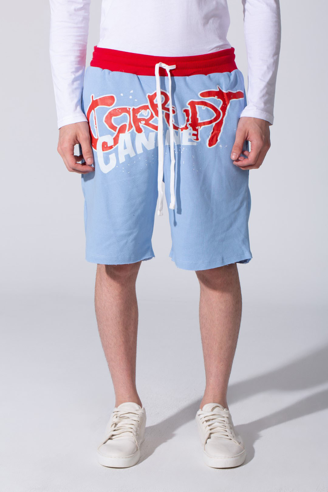 CORRUPT CANINE LOGO PRINT MELTON SHORT