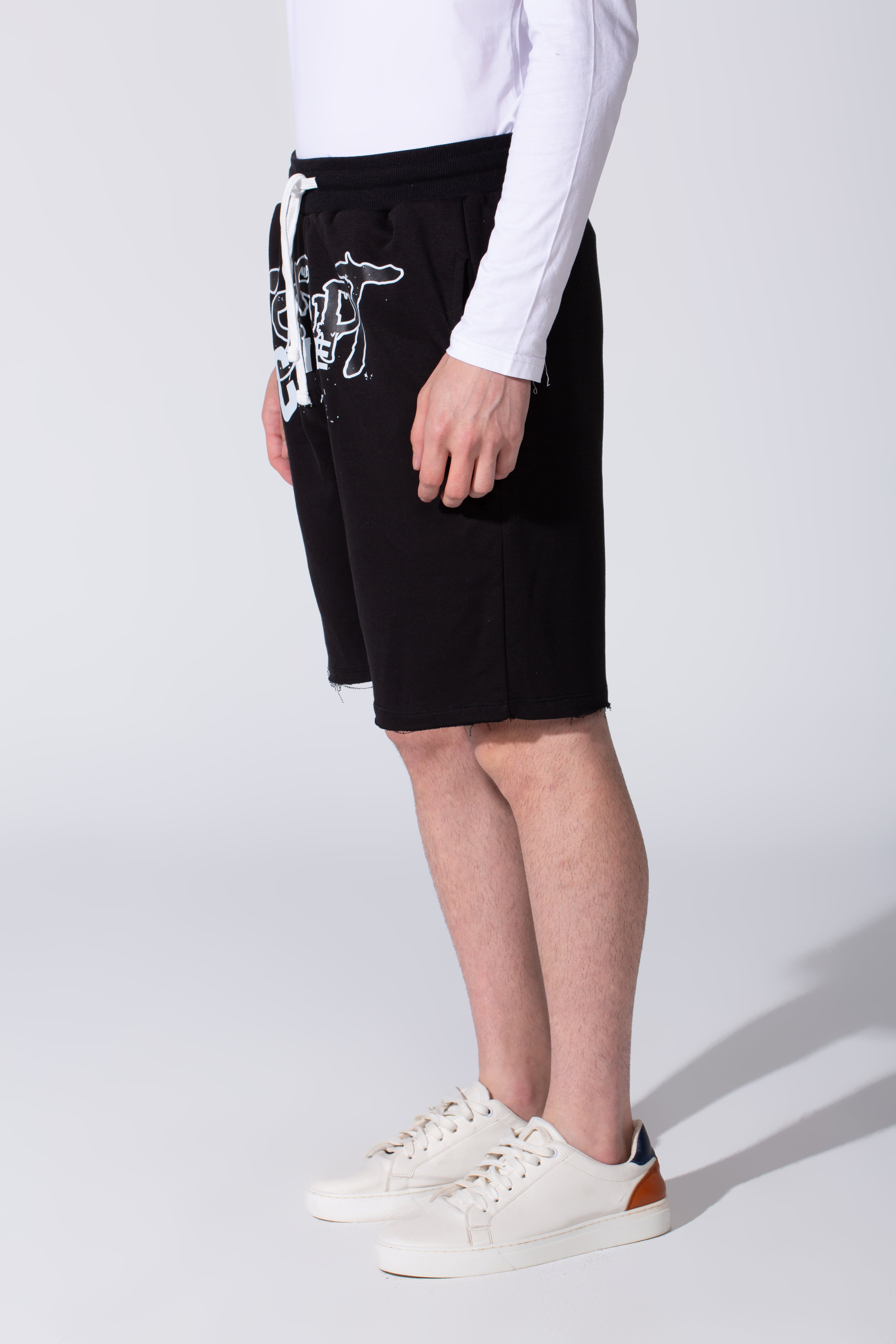 CORRUPT CANINE LOGO PRINT MELTON SHORT