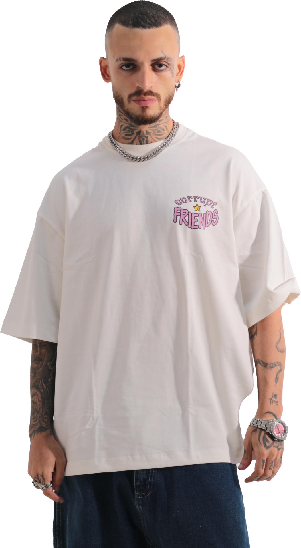 STAR SHAPES CORRUPT PRINT T-SHIRT