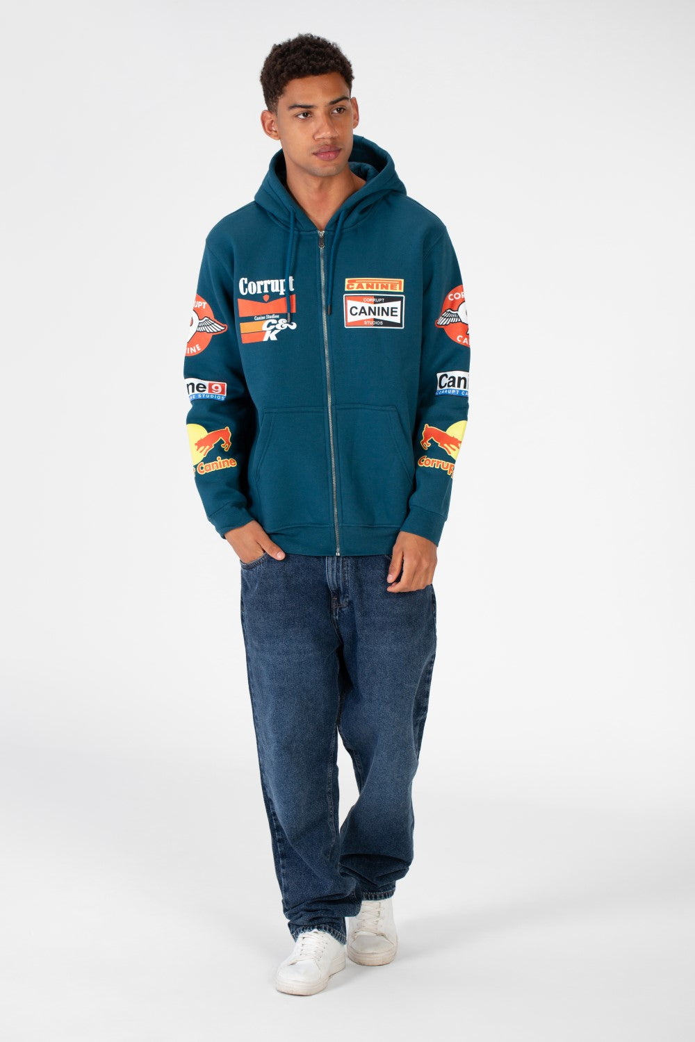 Zip-Up HOODED SWEATSHIRT