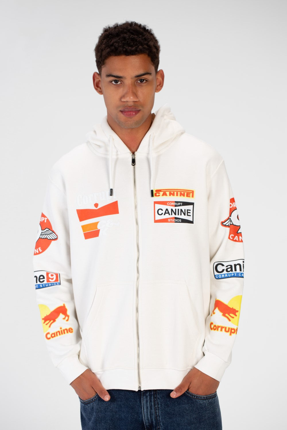 Zip-Up HOODED SWEATSHIRT