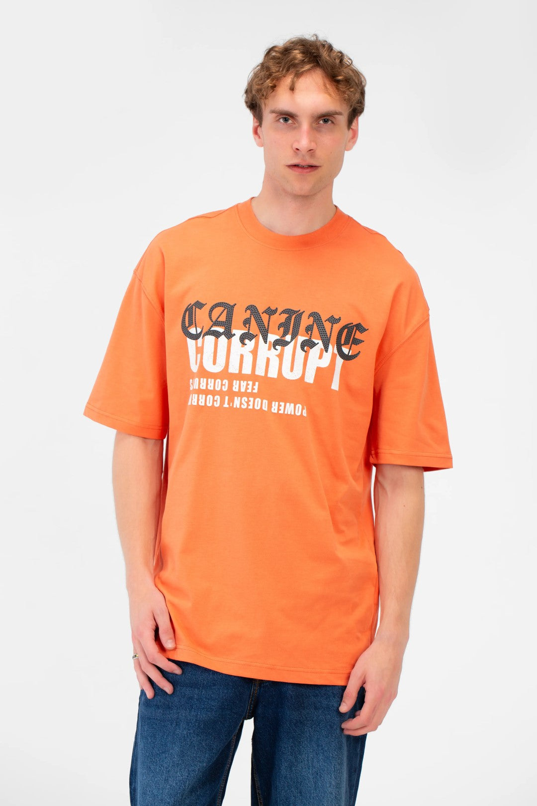 FRONT TEXT PRINT T-SHIRT