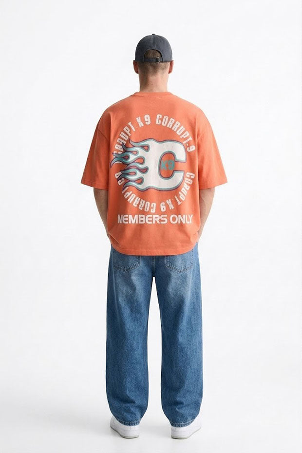 SHORT SLEEVE OVERSIZED PRINTED T-SHIRT
