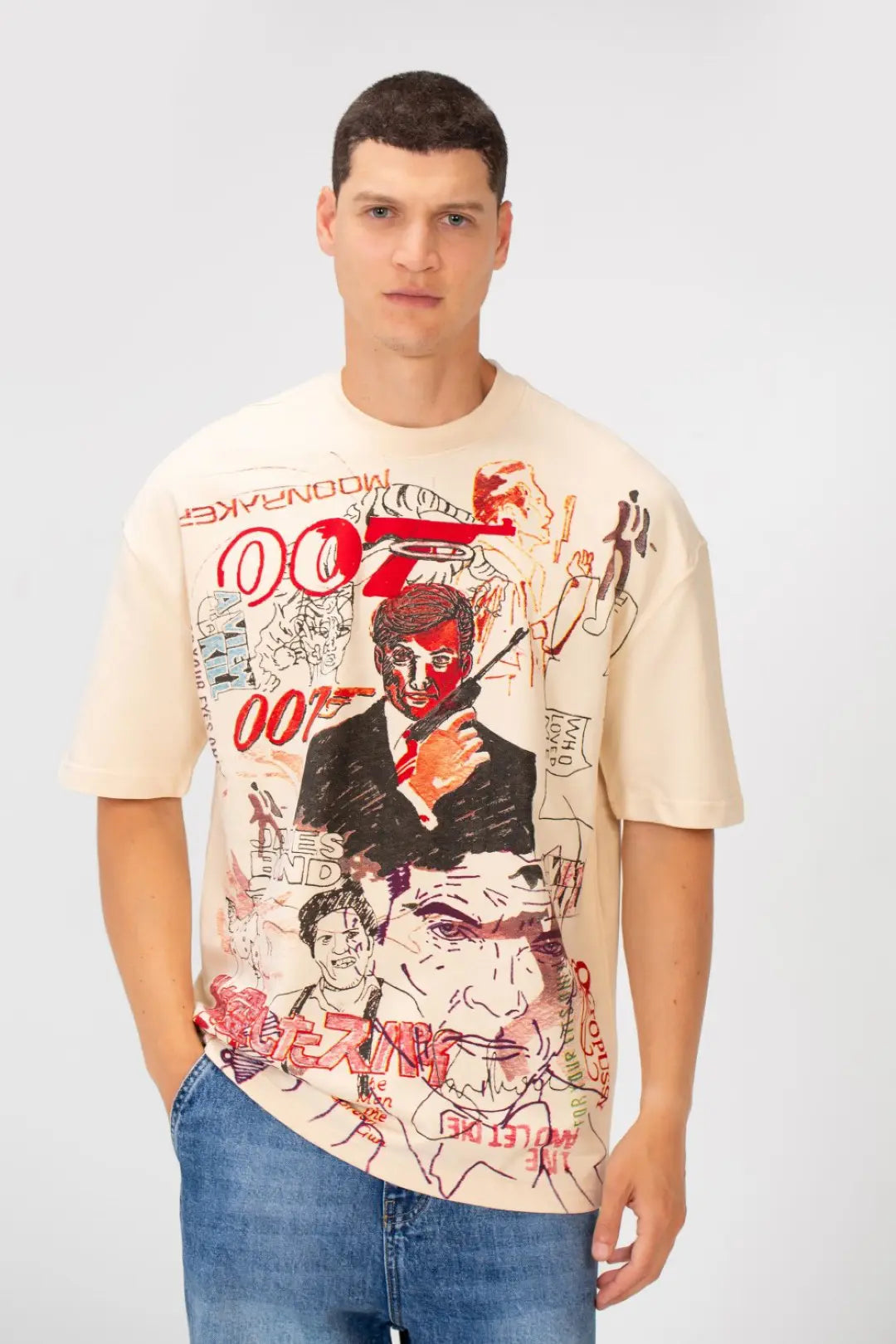 FRONT GRAPHIC PRINT OVERSIZE K9 T-SHIRT