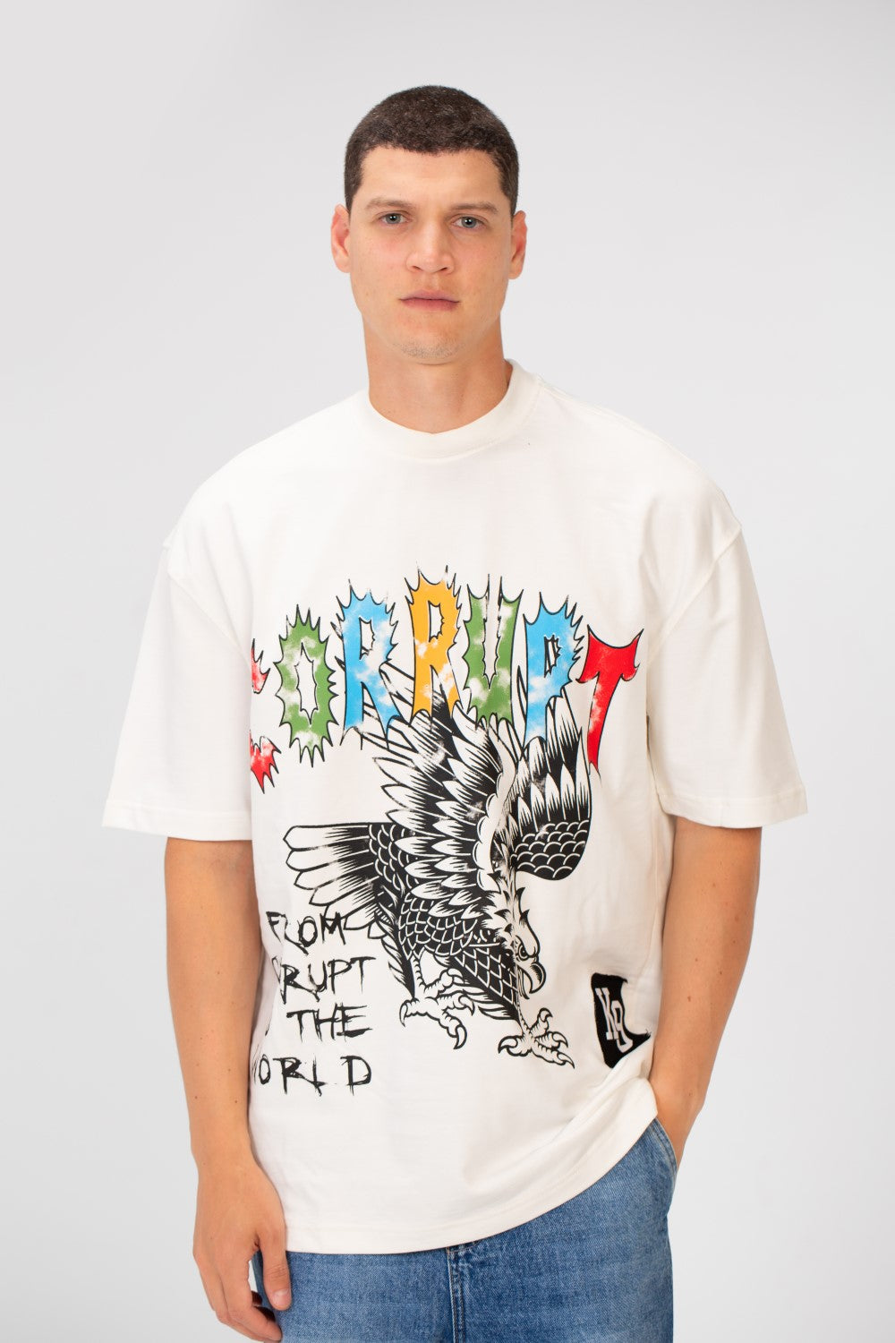 SHORT SLEEVE OVERSIZE PRINTED T-SHIRT