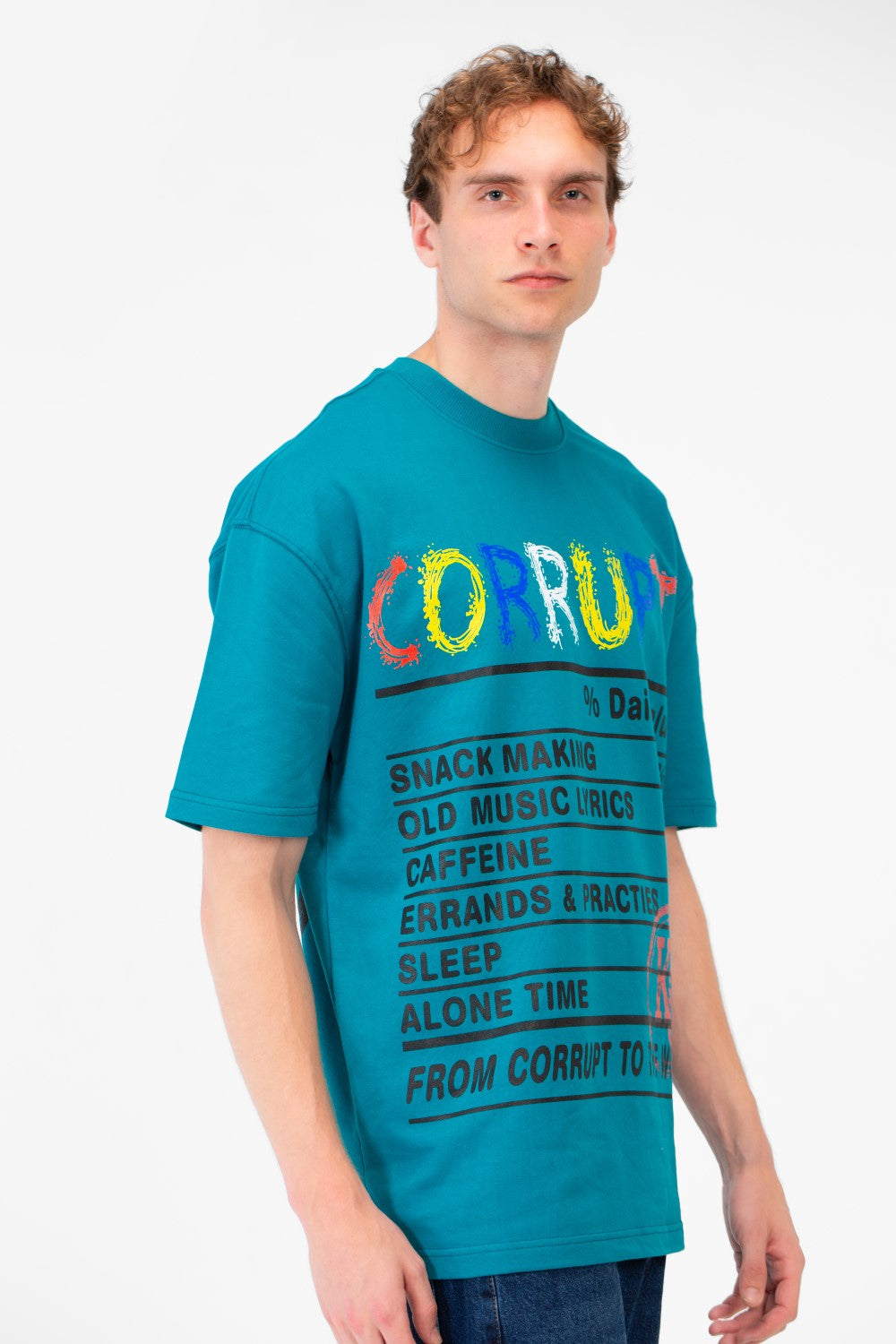TEXT PRINTED CORRUPT K9 T-SHIRT