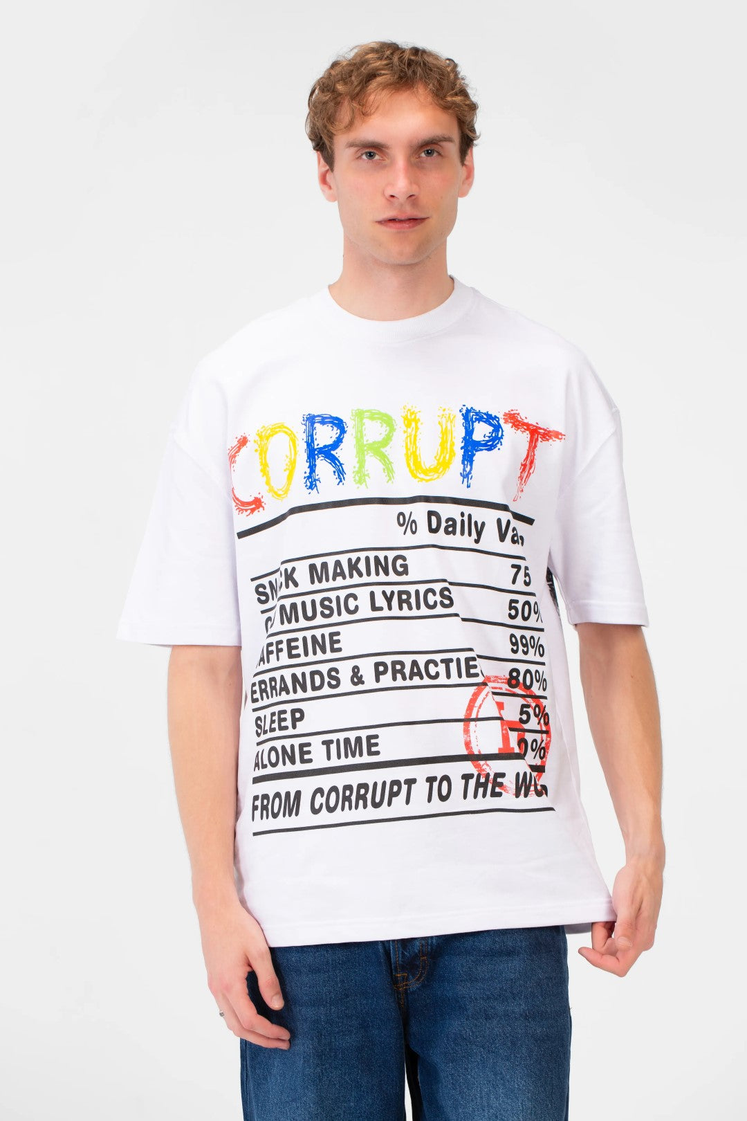 TEXT PRINTED CORRUPT K9 T-SHIRT