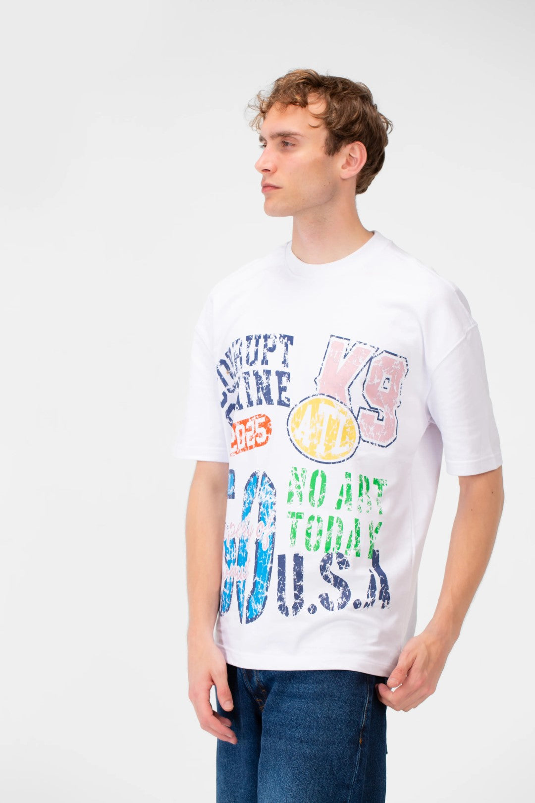 OVERSIZE PRINTED CORRUPT CANINE T-SHIRT