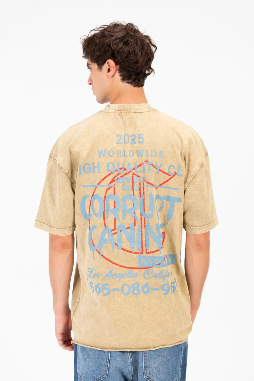 WASHED PRINTED OVERSIZED T-SHIRT