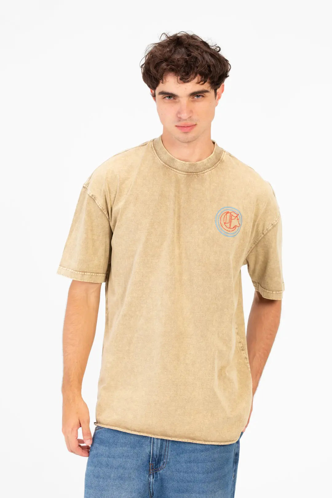 WASHED PRINTED OVERSIZED T-SHIRT