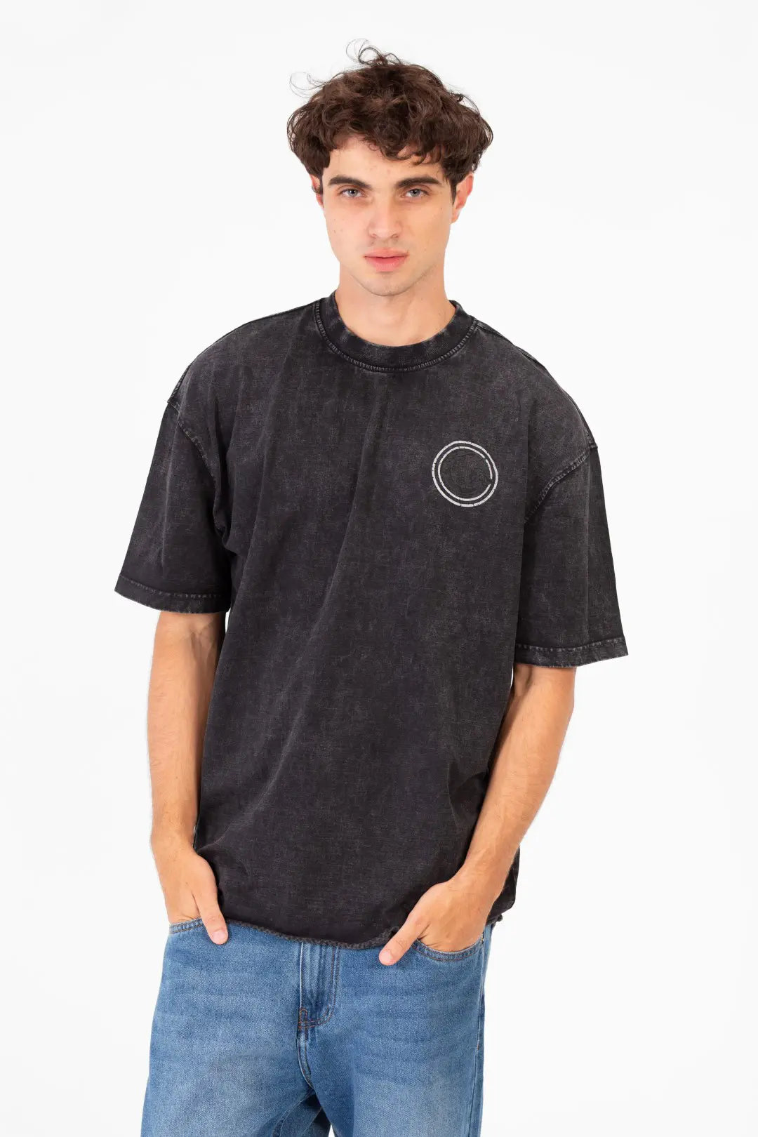 WASHED PRINTED OVERSIZED T-SHIRT