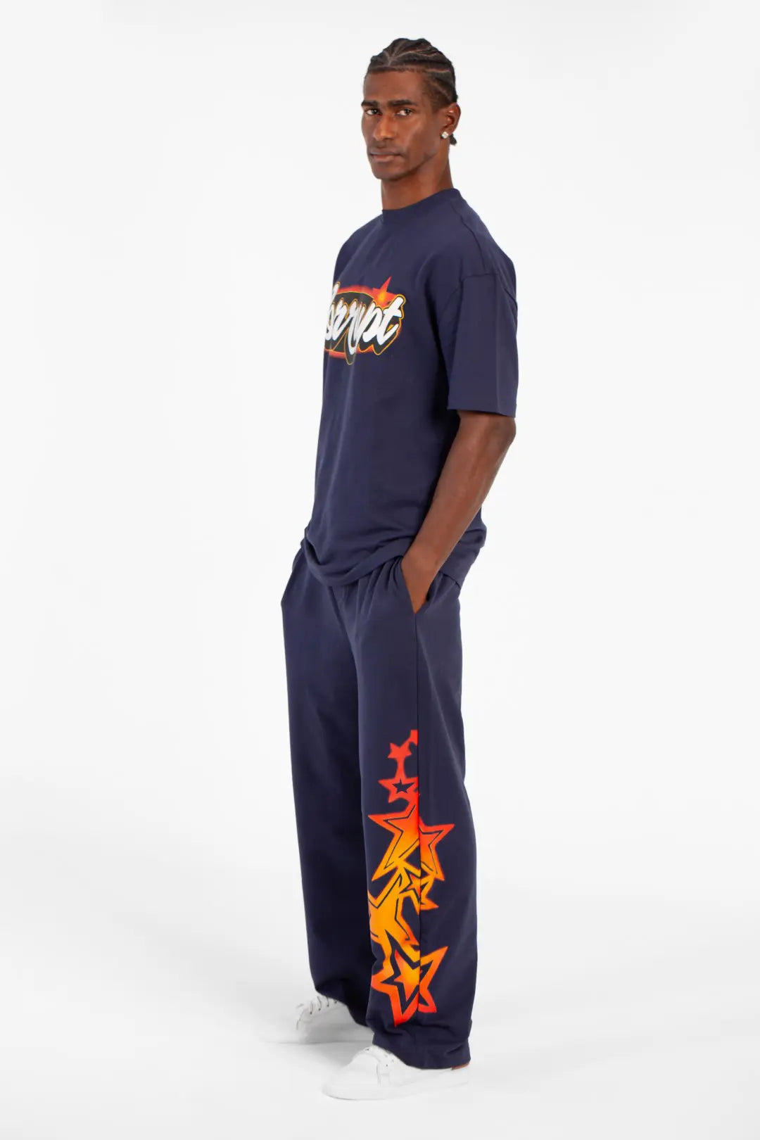 UNISEX OVERSIZED MELTON STAR PRINTS CORRUPT K9 SET