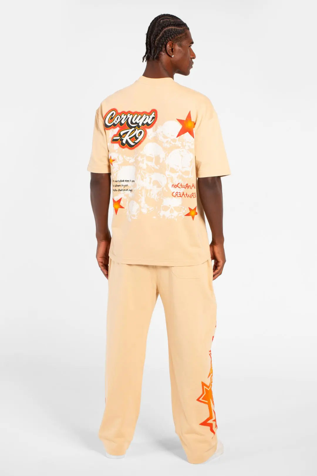 UNISEX OVERSIZED MELTON STAR PRINTS CORRUPT K9 SET