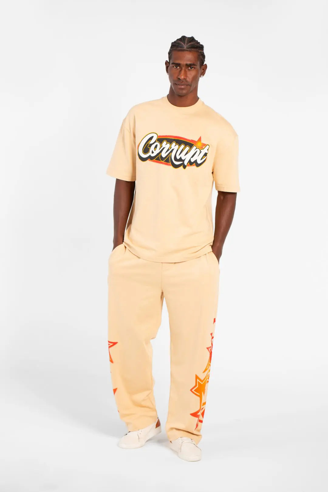 UNISEX OVERSIZED MELTON STAR PRINTS CORRUPT K9 SET