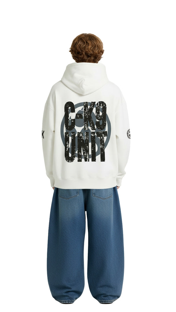 CORRUPT CANINE SAVAGE PRINT OVERSIZED HOODIE