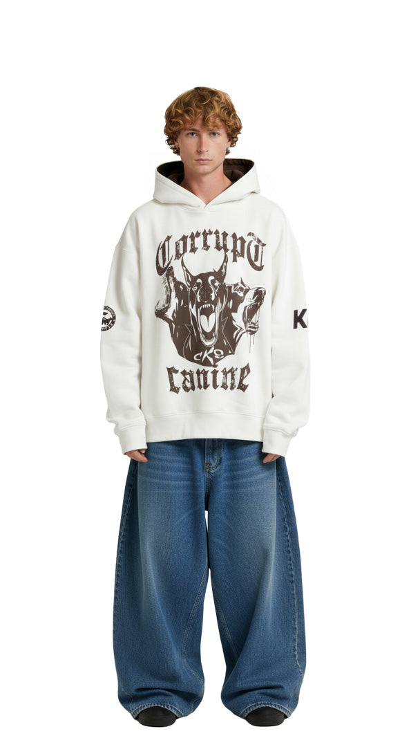 CORRUPT CANINE SAVAGE PRINT OVERSIZED HOODIE – corruptk9