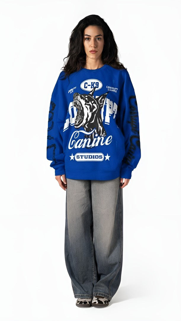 C-K9 SAVAGE DOG GRAPHIC CREWNECK SWEATSHIRT