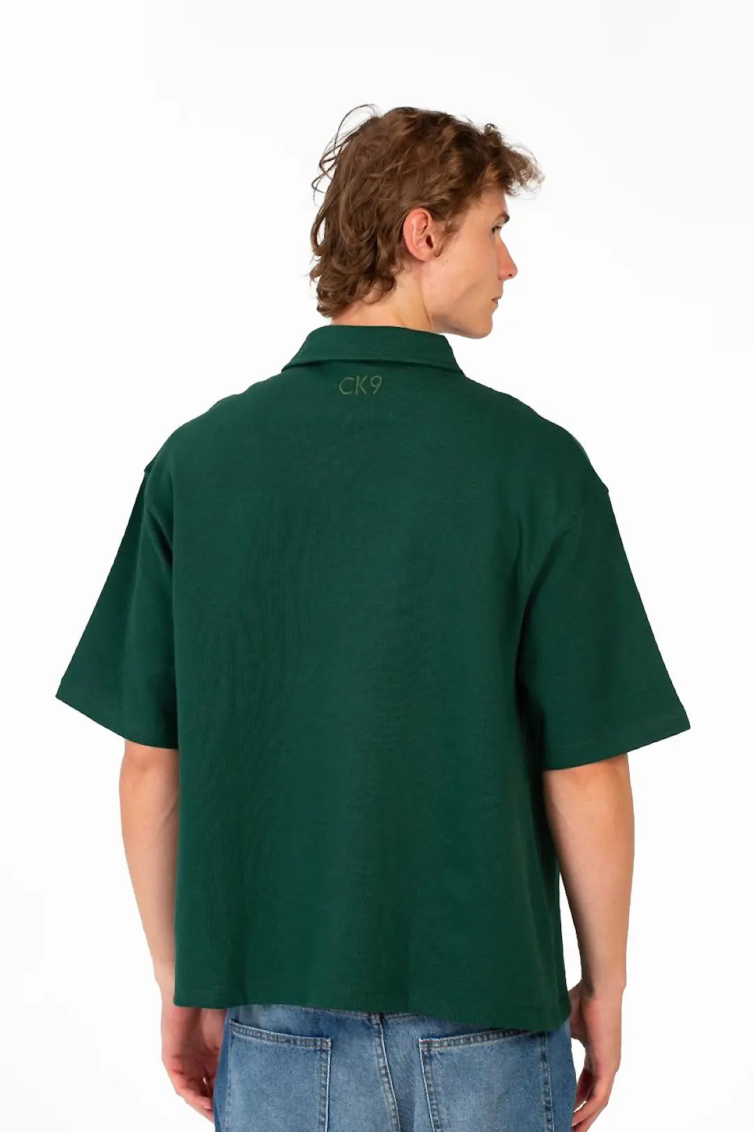 HALF ZIP POLO NECK T-SHIRT