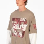 LONG CONNECTED SLEEVE K9 PRINTED T-SHIRT