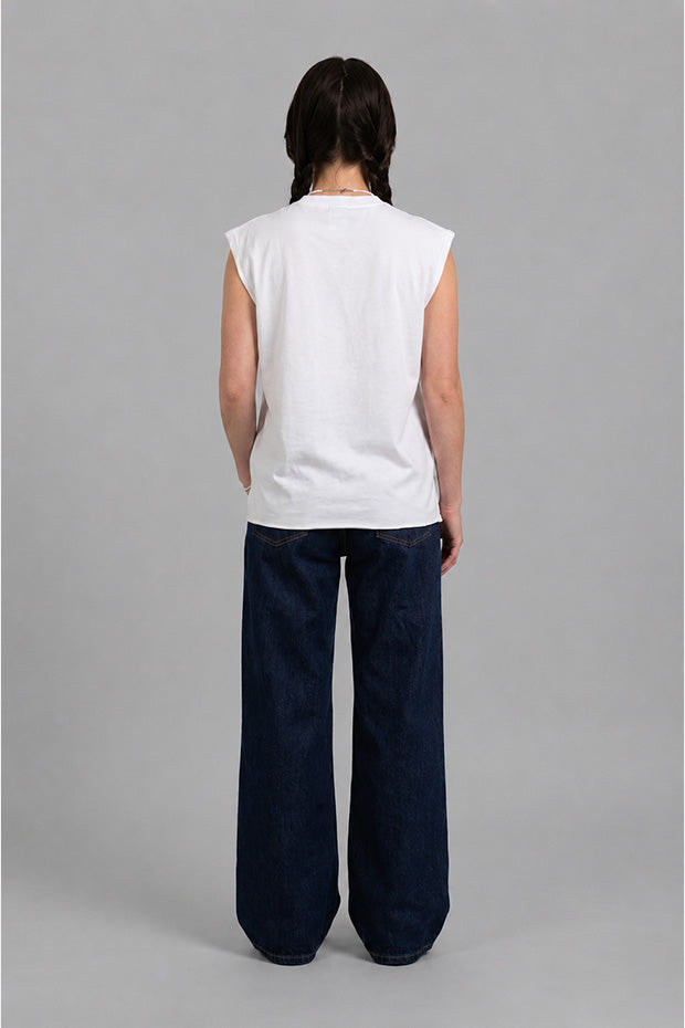Money Mind Skull Oversized Sleeveless T-shirt