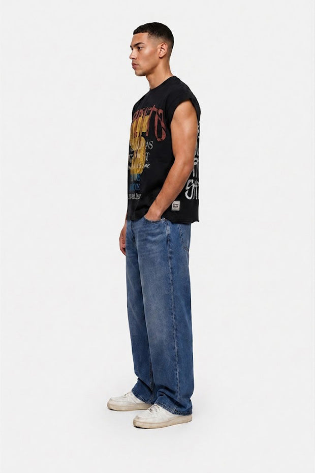 SAINTS WIDE BOX FIT CUT-OFF VINTAGE T-SHIRT