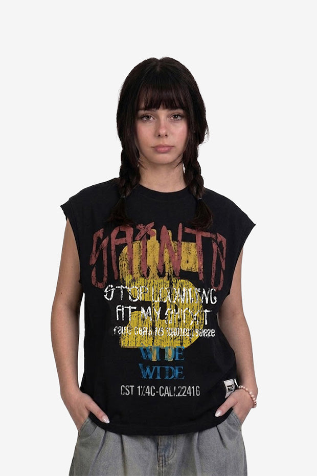 SAINTS WIDE BOX FIT CUT-OFF VINTAGE T-SHIRT