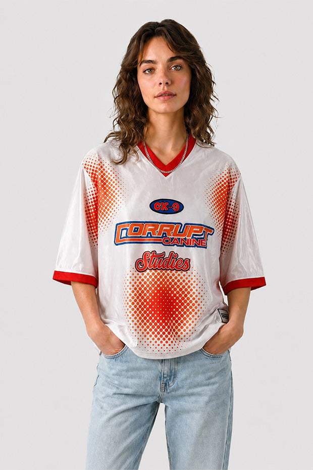 CK-9 STUDIOS BOXY FIT GRAPHIC JERSEY T-SHIRT
