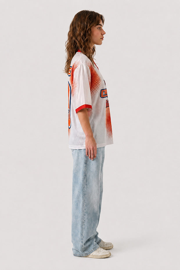 CK-9 STUDIOS BOXY FIT GRAPHIC JERSEY T-SHIRT