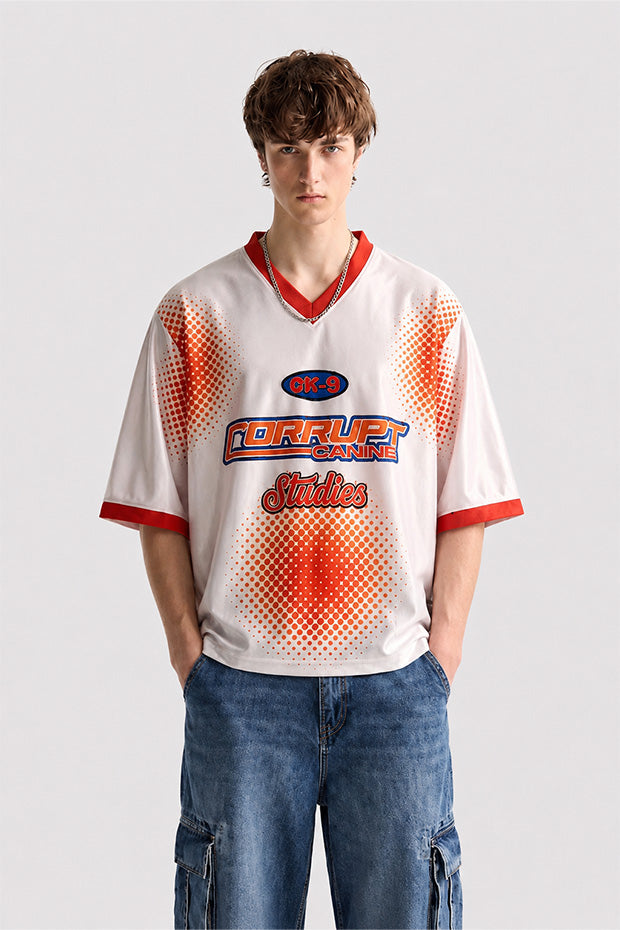 CK-9 STUDIOS BOXY FIT GRAPHIC JERSEY T-SHIRT
