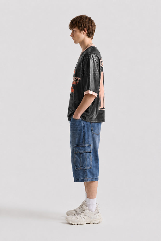 CK-9 STUDIOS BOXY FIT GRAPHIC JERSEY T-SHIRT