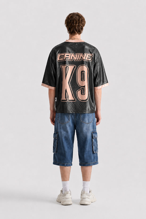 CK-9 STUDIOS BOXY FIT GRAPHIC JERSEY T-SHIRT