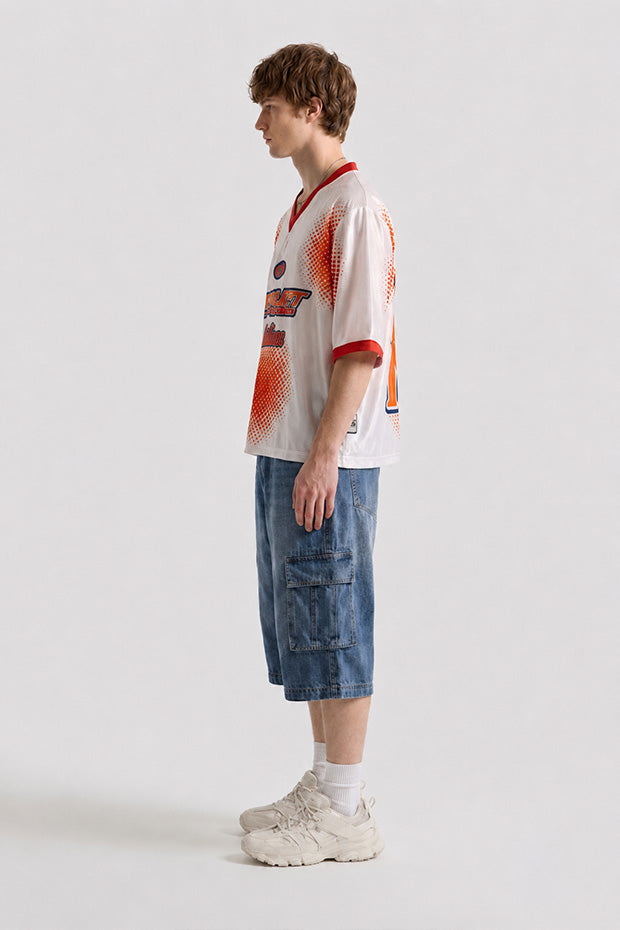 CK-9 STUDIOS BOXY FIT GRAPHIC JERSEY T-SHIRT