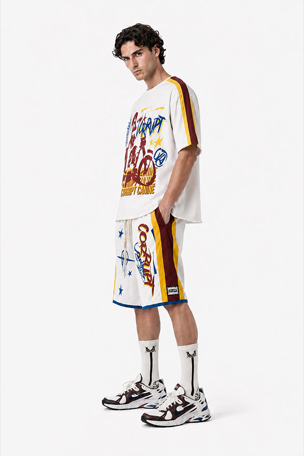 CORRUPT CANINE RETRO GRAFFITI BASKETBALL SHORTS