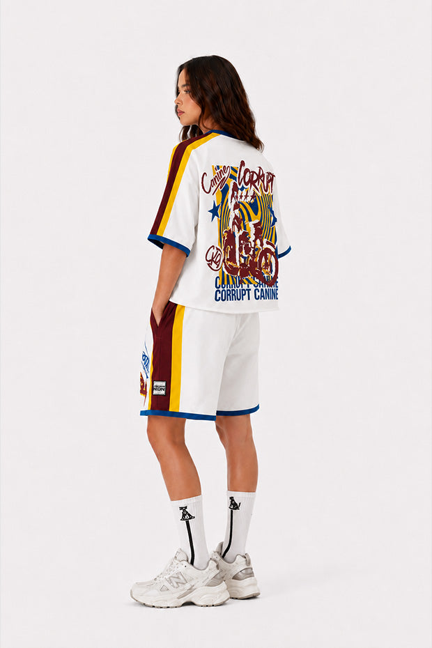 CORRUPT CANINE RETRO GRAFFITI BASKETBALL SHORTS