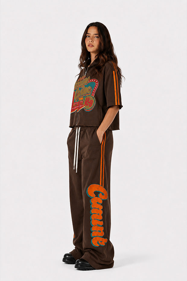 CORRUPT CANINE RETRO LEAGUE WIDE LEG SWEATPANTS