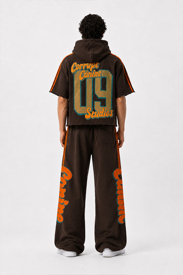 OLD SCHOOL LEAGUE GRAPHIC T-SHIRT WITH ROUND CAP SLEEVES