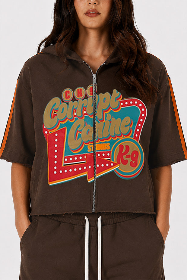 OLD SCHOOL LEAGUE GRAPHIC T-SHIRT WITH ROUND CAP SLEEVES