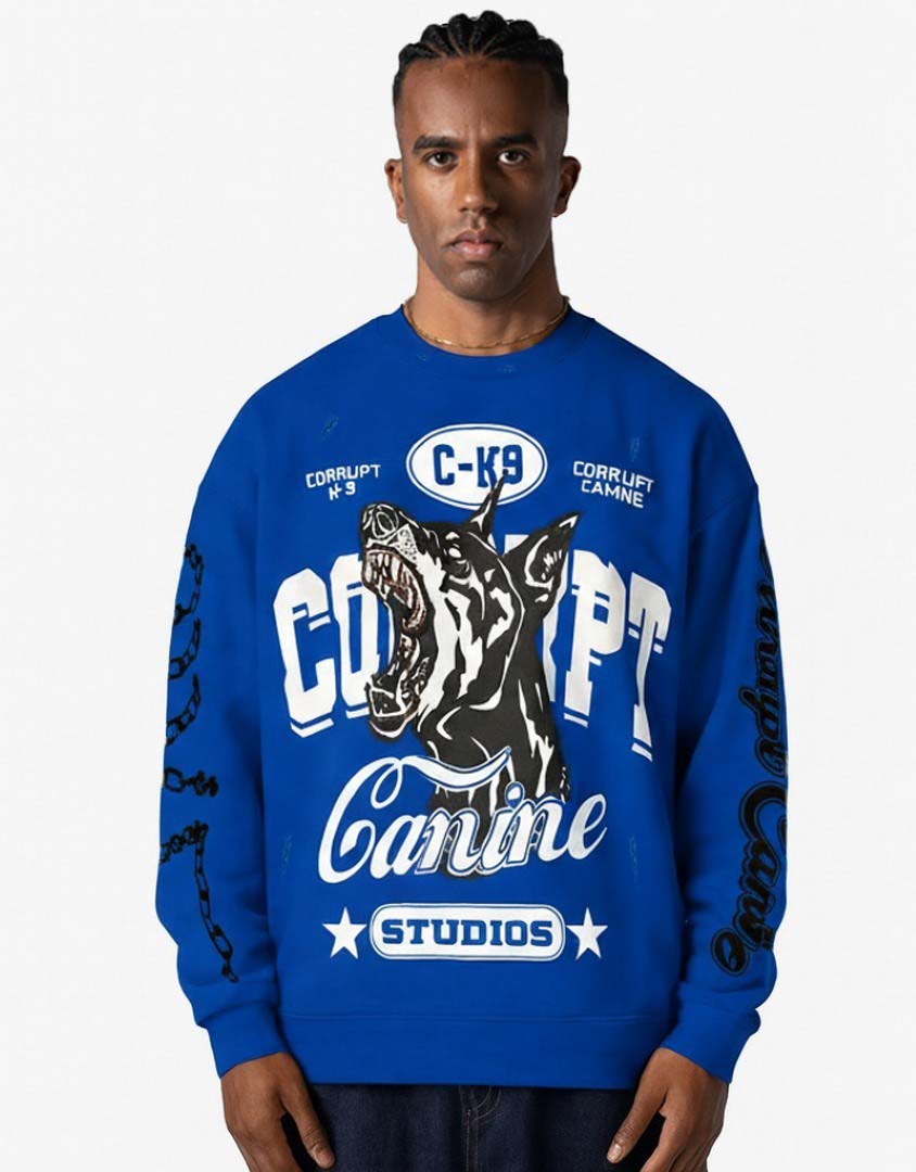 C-K9 SAVAGE DOG GRAPHIC CREWNECK SWEATSHIRT