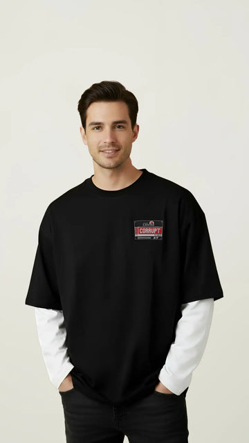 CONNECTED LONG SLEEVE LOGO CORRUPT CANINE TSHIRT