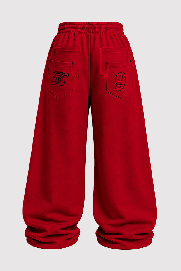 WIDE LEG FLEECE OFF GRID SWEATPANTS WITH DRAWSTRING