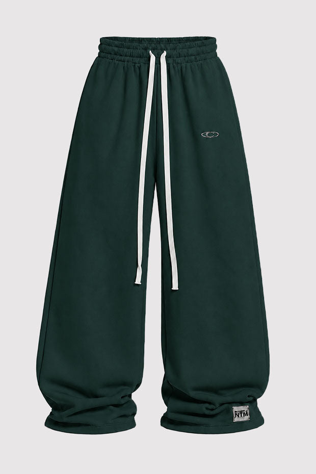 WIDE LEG FLEECE OFF GRID SWEATPANTS WITH DRAWSTRING