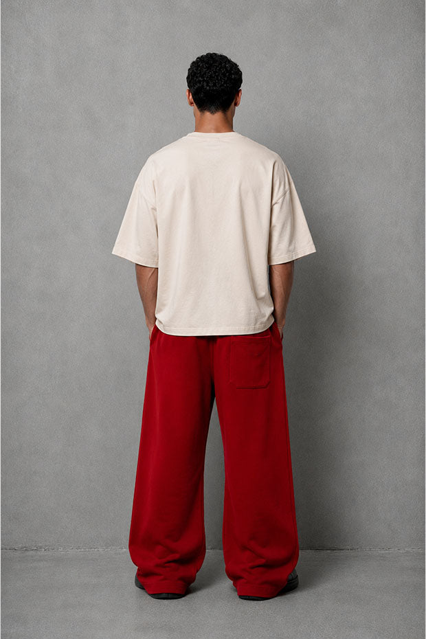CORRUPT CANINE SILENCE SPEAKS LOUDER BOXY GRAPHIC T-SHIRT & WIDE LEG SWEATPANTS SET