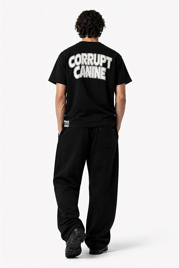 CORRUPT CANINE RHINESTONE BULLDOG FLAME GRAPHIC BOXY SET
