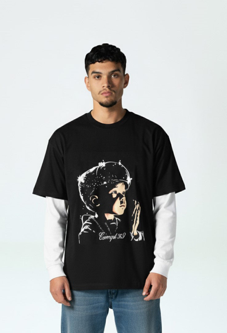 INNER LIGHT OVERSIZED CONNECTED SLEEVES TEE