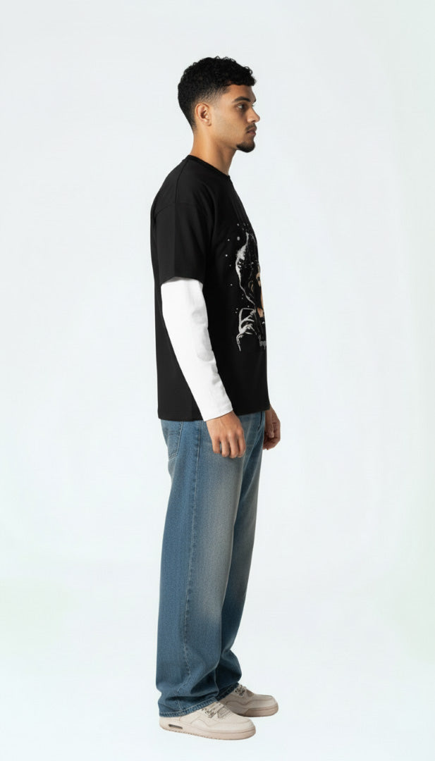 INNER LIGHT OVERSIZED CONNECTED SLEEVES TEE