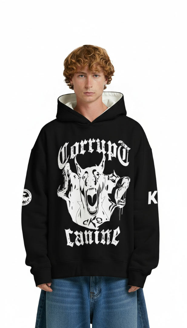CORRUPT CANINE SAVAGE PRINT OVERSIZED HOODIE – corruptk9