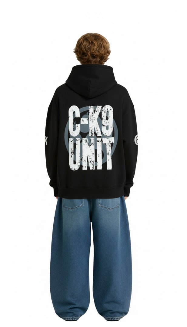 CORRUPT CANINE SAVAGE PRINT OVERSIZED HOODIE