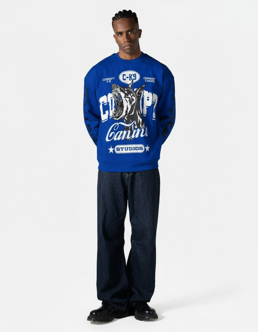 C-K9 SAVAGE DOG GRAPHIC CREWNECK SWEATSHIRT